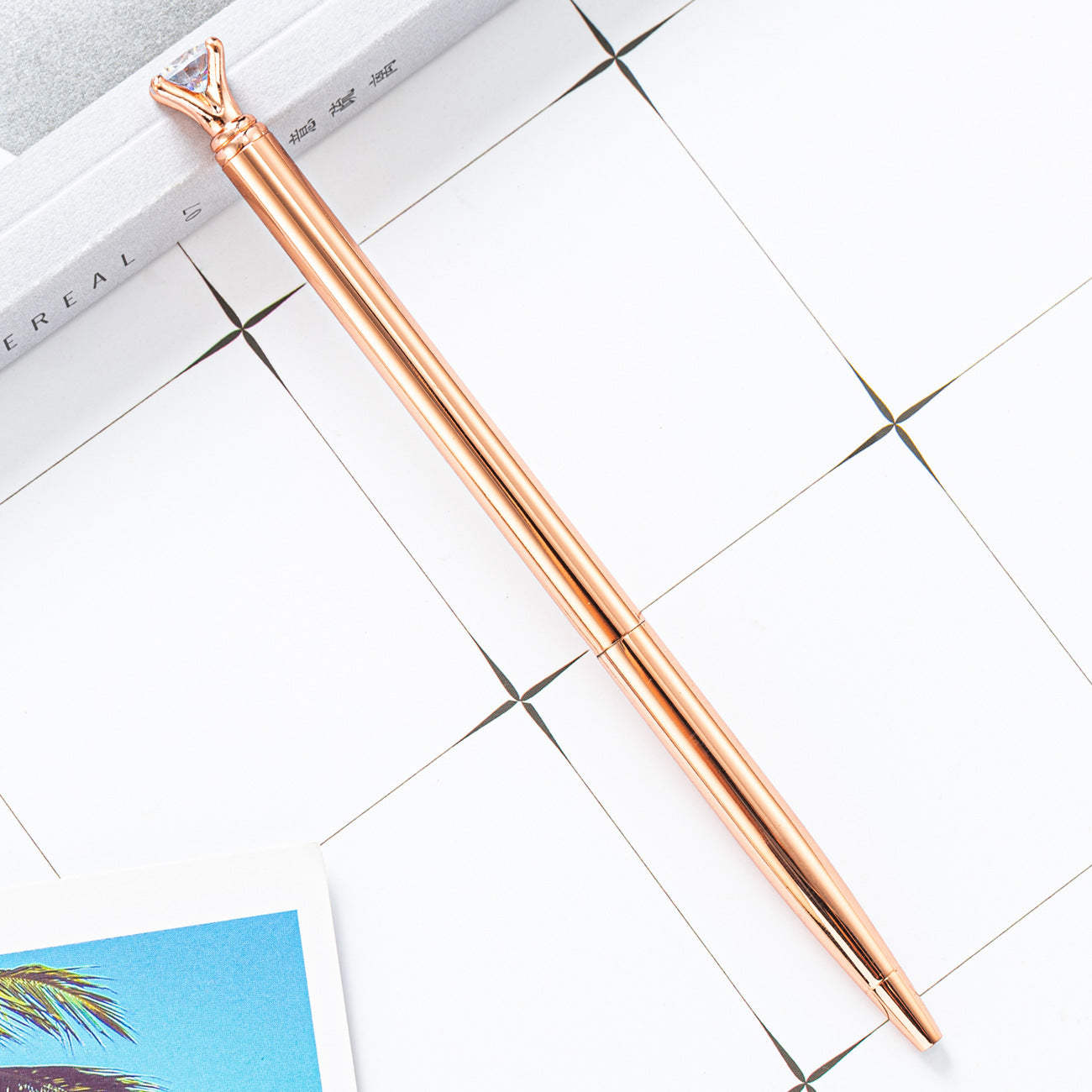 Hoelsale Pens Gradient Small Diamond Ballpoint Pen Metal Pen